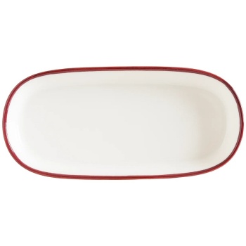 Тарелка овальная 18x8см LINEA Burgundy Hygge