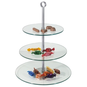 Подставка для торта 3-х уровневая 21-25-30x(h)40см стекло Contacto