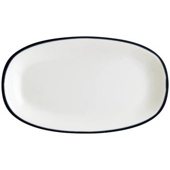 Тарелка овальная 24x14см LINEA Black Gourmet