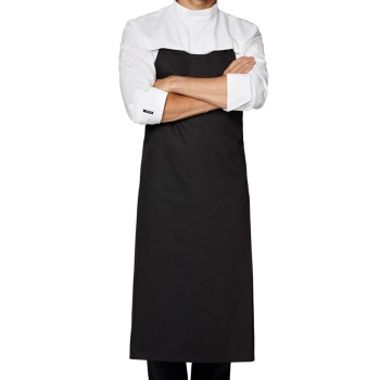 Фартук с нагрудником - модель 30536 - цвет черный - 65% полиэстер, 35% хлопок - 245г/м2
