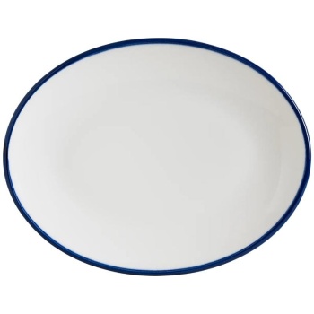 Блюдо, тарелка овальная 31x24см LINEA Blue Moove