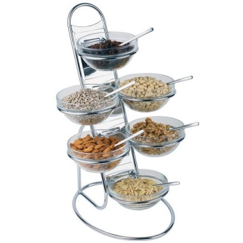 Подставка фуршетная с 6 стеклянными чашами LITTLE - APS