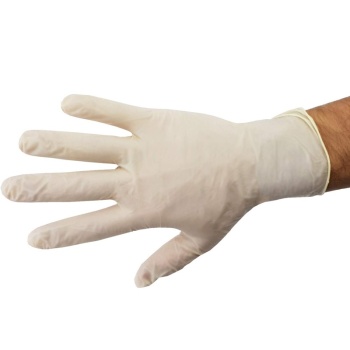 Перчатки латексные L белые, 100шт