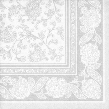 Салфетка 40x40см ROYAL Collection Ornaments белая, 50шт