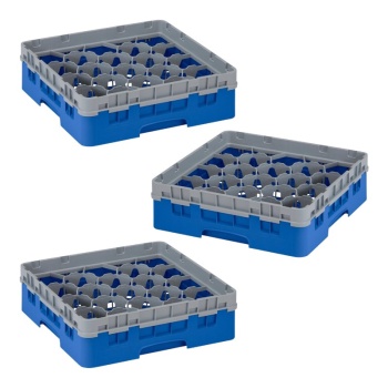 Стойка для бокалов 11.4см на 20 отделений Cambro синий, 3шт