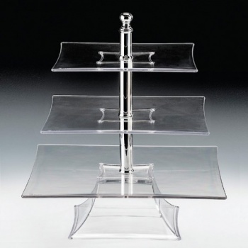 Этажерка 3 уровня 44x(25/30/35)см прозрачная