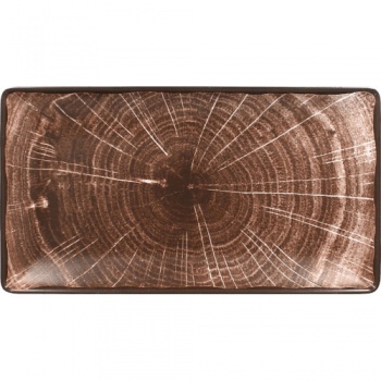 Тарелка прямоугольная 34x18см WOODART Oak brown
