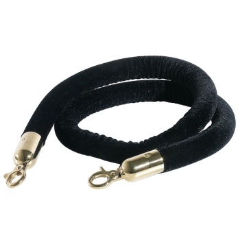 Канат для ограждения Ø3x150см покрытый черным бархатом Contacto