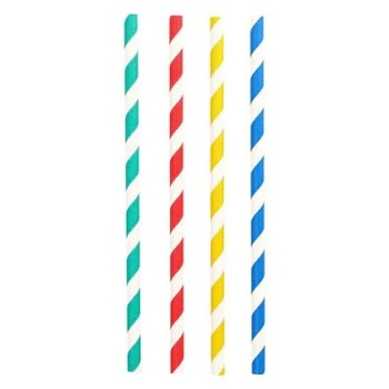 Соломка для питья Ø8x210мм Stripes, 100шт