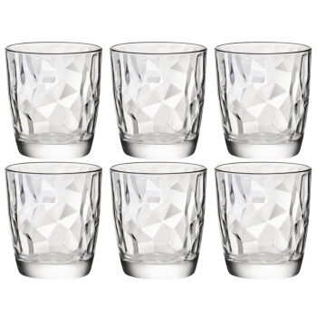 Набор стаканов 385мл DIAMOND прозрачный, 6шт