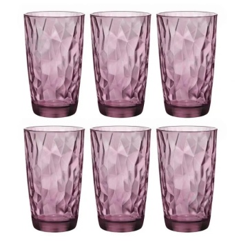 Набор стаканов 470мл DIAMOND фиолетовый, 6шт