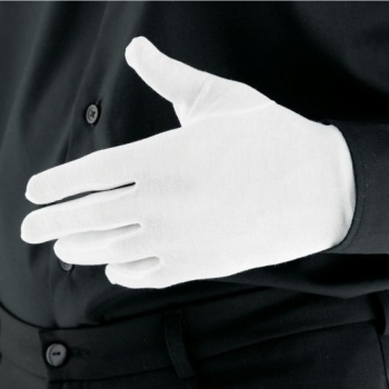 Перчатки ALLAN белые - 100% хлопок - размер 20см, 1 пара