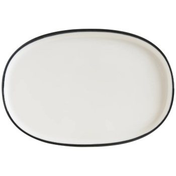 Блюдо, тарелка овальная 34x23см LINEA Black Hygge