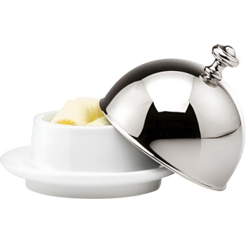 Масленка Ø9x7.2см Excellent Hepp из фарфора с крышкой из нерж.стали