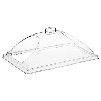 Крышка-колпак 325x530x168мм торцевой вырез Cambro прозрачная