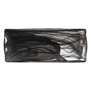Блюдо прямоугольное 24x9.5x(h)1.5см Helix черный дым