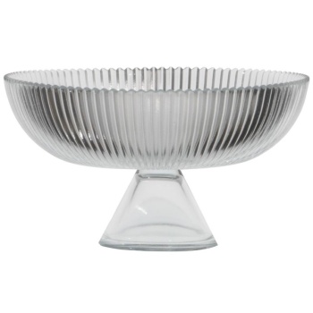 Блюдо для фруктов стеклянное Ø20.5x(h)13.5см Aria прозрачное