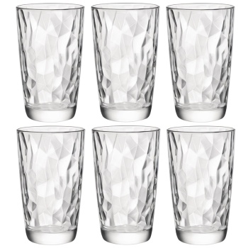 Набор стаканов 470мл DIAMOND прозрачный, 6шт