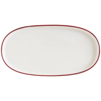 Тарелка овальная 25x13см LINEA Burgundy Hygge