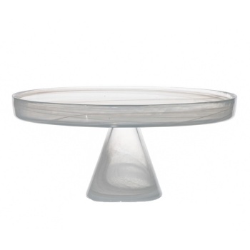 Тортница на ножке Ø28x(h)13см Asos белый дым