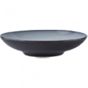 Тарелка глубокая - 4 Elements - 24.5см - Smog (черно-белый глянец)