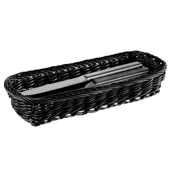 Корзинка для столовых приборов 27x10x4.5см черная APS