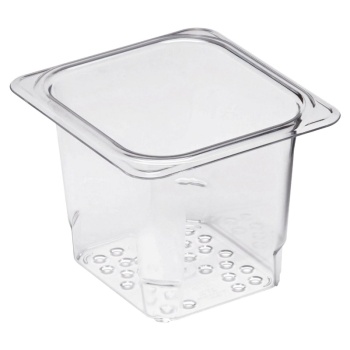 Гастроемкость перфорированная GN 1/6 17.6x16.2x12.7см Camwear прозрачная Cambro