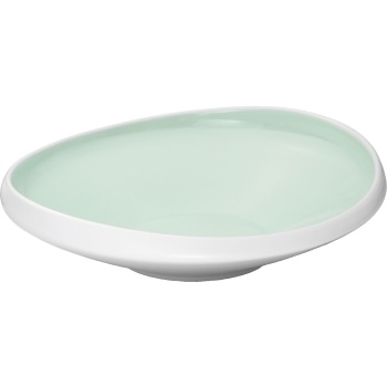 Тарелка глубокая Ø26x(h)7см NINFA бело-аквамариновая