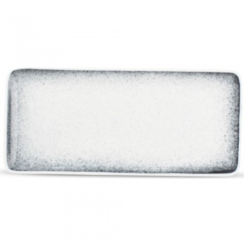 Тарелка прямоугольная 22x10см DUSK black speckled