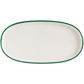 Тарелка овальная 21x10см LINEA Green Hygge