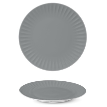 Тарелка плоская Ø21см RIBBY графит