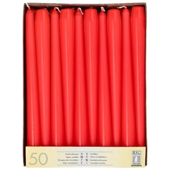 Свеча 25см Ø22мм красная, 50шт