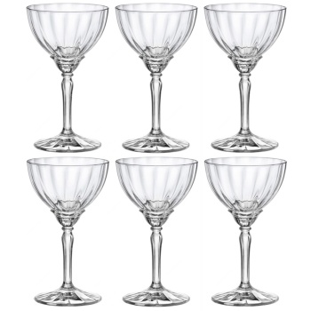 Набор бокалов для шампанского и коктейлей 240мл Espresso Martini FLORIAN, 6шт