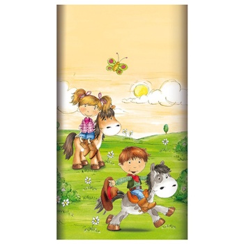 Скатерть бумажная 120x180см Ферма пони