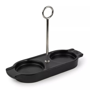 Подставка для мельниц 18см Linéa черная с ручкой