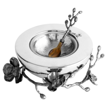 Блюдо для икры с ложкой Ø15см BLACK ORCHID