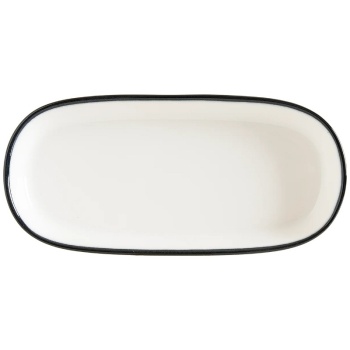 Тарелка овальная 14x7см LINEA Black Hygge