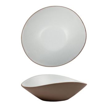 Блюдо, салатник 600мл 21.5x19.5cм White Matt TAIGA