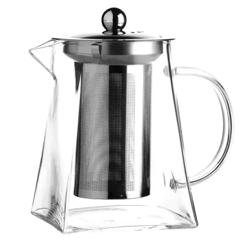Чайник 850мл с квадратным дном Квадро стекло