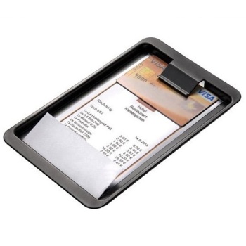 Поднос для чеков 20x12см черный пластик APS