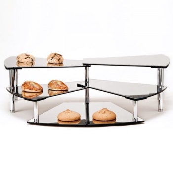 Подставка для фуршета 84x45.5x(h)24см - 5 зеркальных полок