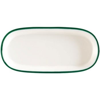Тарелка овальная 18x8см LINEA Green Hygge