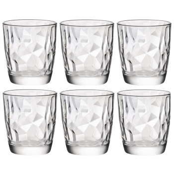 Набор стаканов для воды 305мл DIAMOND прозрачный, 6шт