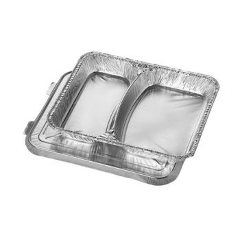 Емкость из фольги 0.83л с крышкой 22.7x17.7см алюминий, 50шт