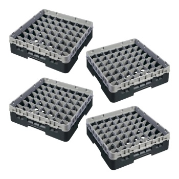 Стойка для бокалов 9.2см на 49 отделений Cambro черный, 4шт