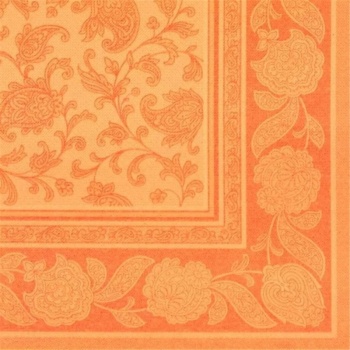 Салфетка 40x40см ROYAL Collection Ornaments оранжевая, 20шт
