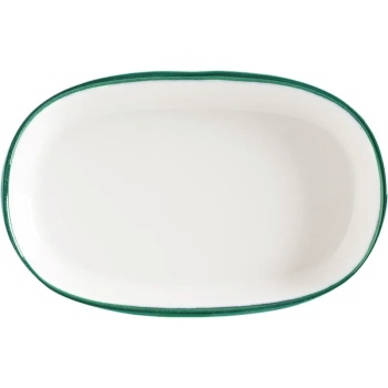 Тарелка овальная 10x6см LINEA Green Hygge