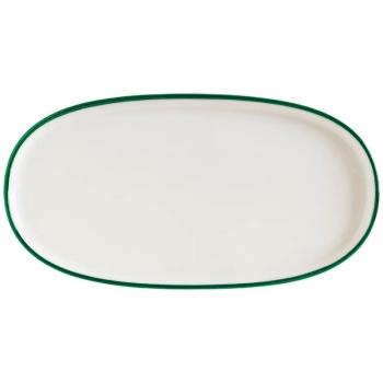 Блюдо, тарелка овальная 30x16см LINEA Green Hygge