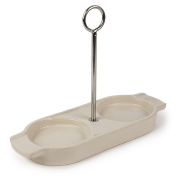 Подставка для мельниц 18см Linéa бежевая с ручкой