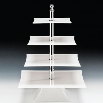 Этажерка 4 уровня 50х(20,25,30,35)см белая